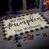 Hey There Pumpkin - Family Personalized Custom Home Decor Decorative Mat - Halloween Gift For Family Members