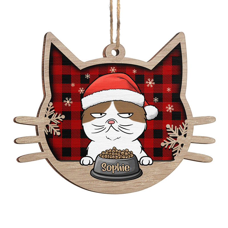 Custom Name Christmas Cat Gifts for Cat Lovers - Personalized Ornament