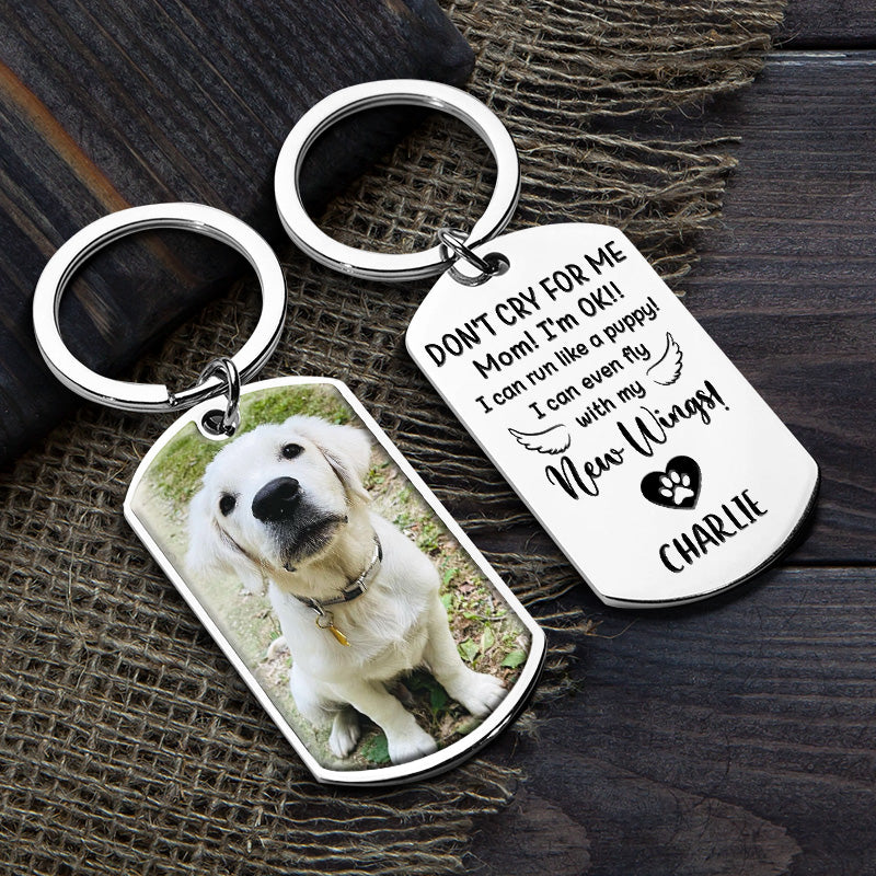 Custom Pet Photo Memorial Gifts for Dog Lovers - Personalized Keychain