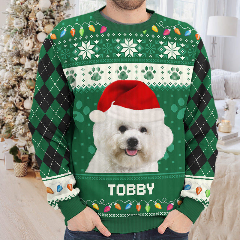 Custom Pet Photo Christmas Gifts for Dog Lovers - Personalized Sweatshirt