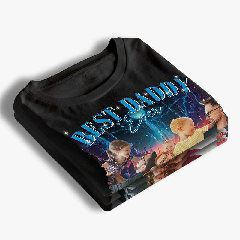 Custom Photo Best Daddy Ever Dad Gifts - Personalized Apparel