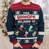 Blessed To Be Called Grandma - Family Personalized Custom Ugly Sweatshirt - Unisex Wool Jumper - Christmas Gift For Grandma