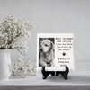 Custom Photo You Leave Paw Prints On Our Hearts - Memorial Personalized Custom Square Shaped Ceramic Plaque With Stand - Sympathy Gift, Gift For Pet Owners, Pet Lovers