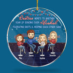 Custom Name Besties Alcohol Gifts for Friends - Personalized Ornament