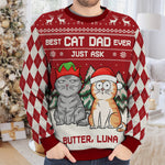 Custom Name Christmas Gifts for Cat Moms - Personalized Sweatshirt