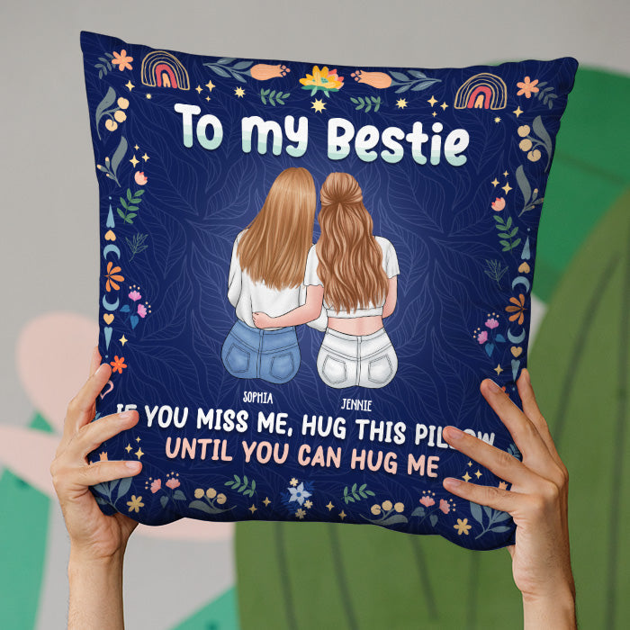 Custom Name Bestie Gifts for Women - Personalized Pillow