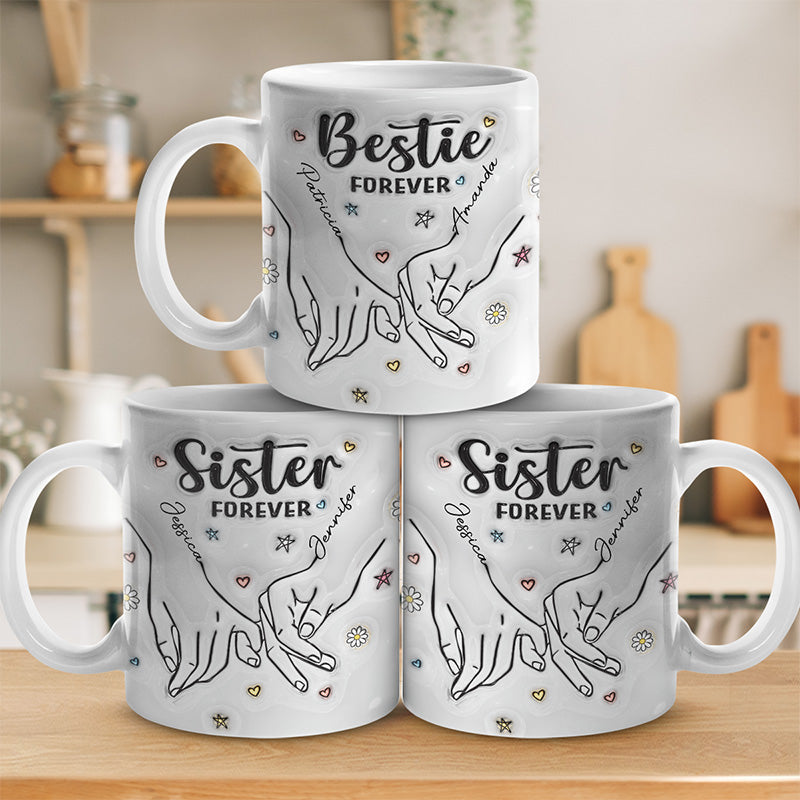 Custom Name Sister Forever Gifts - Personalized Mugs