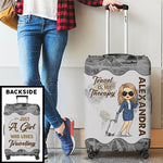 Custom Name Travel Lover Gifts for Women - Personalized Luggage Cover