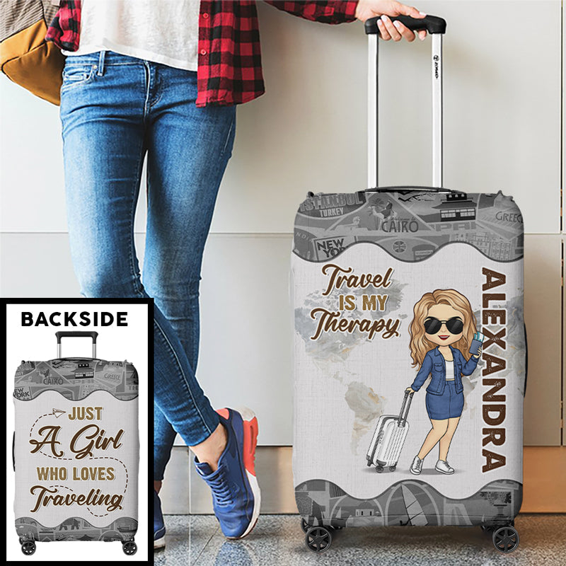 Custom Name Travel Lover Gifts for Women - Personalized Luggage Cover