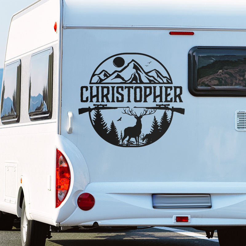 Custom Mountain Deer Hunting Gifts for Outdoorsmen - Personalized Decal