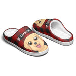 Custom Name Golden Dog Gifts for Pet Lovers - Personalized Fluffy Slipper