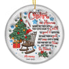 Christmas In Heaven - Memorial Personalized Custom Ornament - Ceramic Round Shaped - Christmas Gift, Sympathy Gift For Family Members