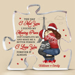 Custom Name Romantic Christmas Couple Gifts - Personalized Shaped Acrylic Plaque