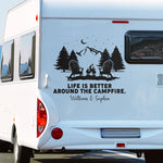Custom Life Is Better Around The Campfire Camping Decor - Personalized Decal