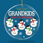 Custom Name Grandkids Christmas Gifts for Grandparents - Personalized Ornament
