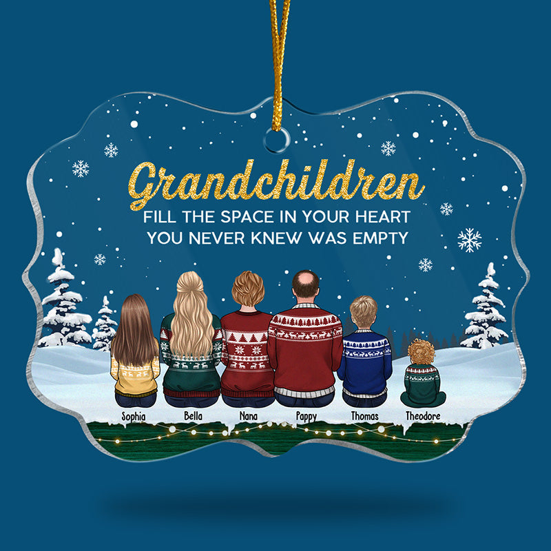 Custom Name Grandchildren Christmas Gifts for Grandparents - Personalized Ornament