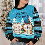Custom Name Christmas Cat Gifts for Cat Lovers - Personalized Sweatshirt