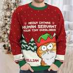 Custom Name Funny Christmas Cat Lover Gifts - Personalized Sweatshirt