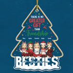 Custom Name Christmas Friendship Gifts for Besties - Personalized Ornament
