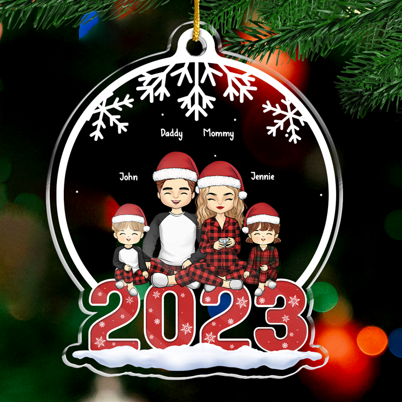 Custom Name Family Christmas Gifts - Personalized Ornament