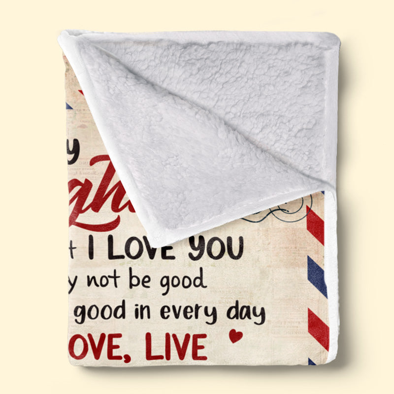 My Precious Daughter - Family Personalized Custom Blanket - Birthday Gift From Mom, Grandma