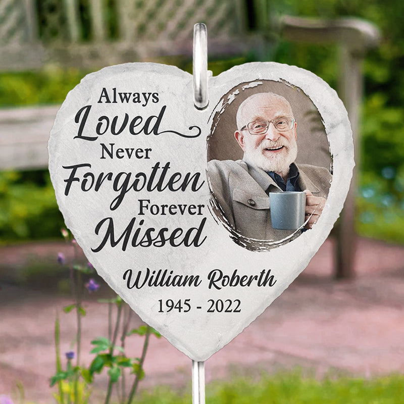 Custom Photo Memorial Garden Decor - Personalized Garden Slate