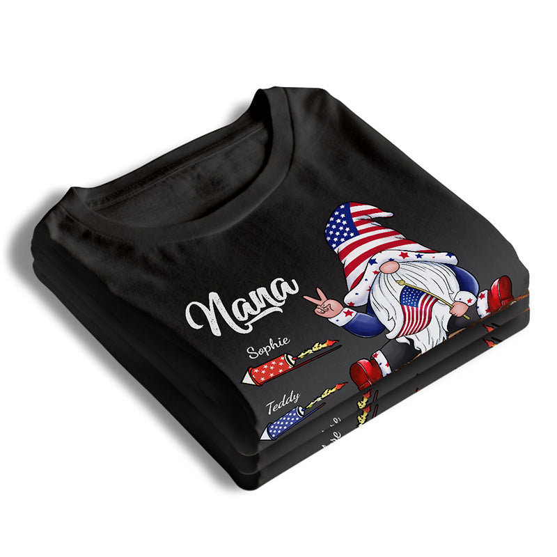 Nana, We Love You Every Single Day - Family Personalized Custom Unisex Patriotic T-shirt, Hoodie, Sweatshirt - Independence Day, 4th Of July, Birthday Gift For Grandma