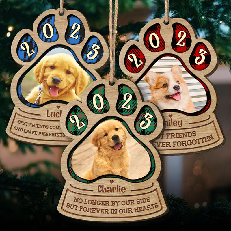 Custom Pet Photo Memorial Gifts for Dog Lovers - Personalized Ornament