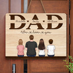 Custom Name Dad Gifts from Kids - Personalized Wood Sign