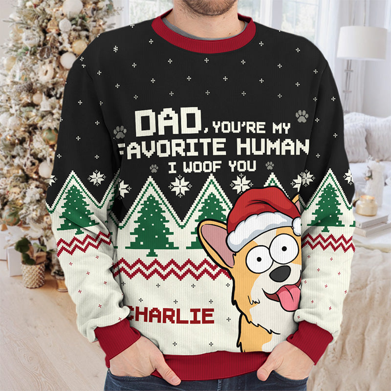 Custom Name Christmas Dog Gifts for Mom - Personalized Sweatshirt