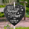 Custom Photo One By My Side Forever In My Heart - Memorial Personalized Memorial Garden Slate & Hook - Memorial Gift, Sympathy Gift For Pet Owners, Pet Lovers