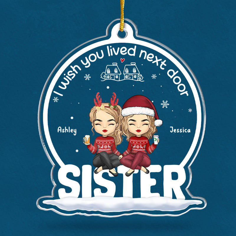 Custom Name Christmas Sister Gifts - Personalized Ornament