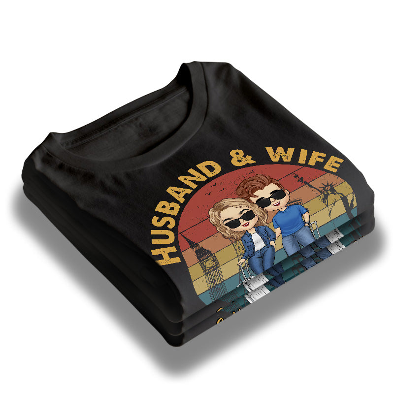 Custom Name Travel Partners Couple Gifts - Personalized Apparel