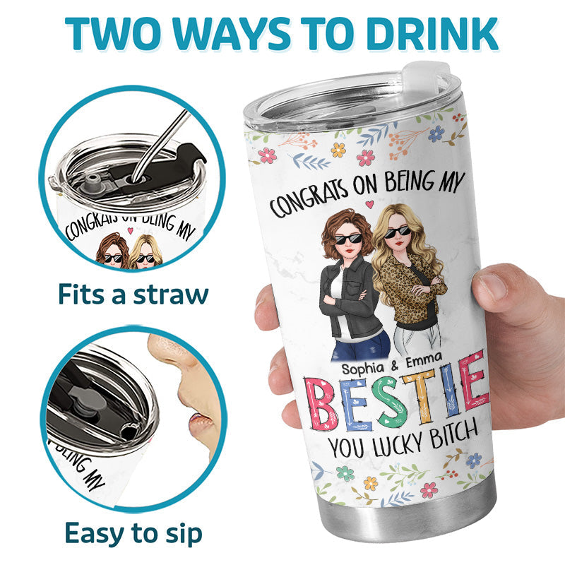 To My Soul Sister - Bestie Personalized Custom Tumbler - Christmas Gift For Best Friends, BFF, Sisters