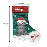 Custom Name Funny Christmas Cat Gifts for Cat Lovers - Personalized Christmas Stocking