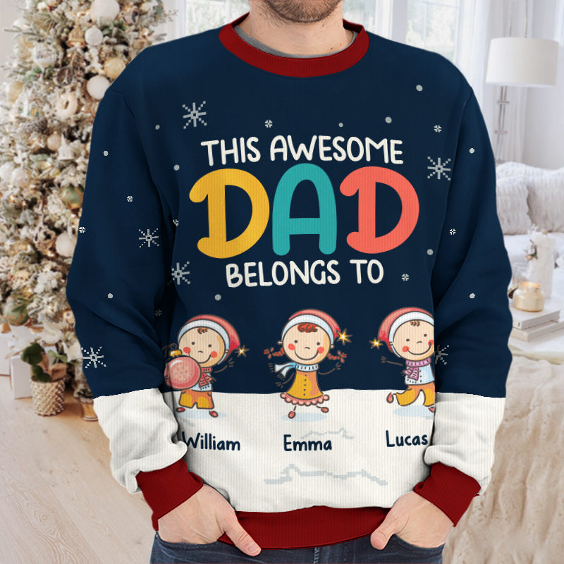 Custom Name Christmas Gifts for Dad - Personalized Sweatshirt