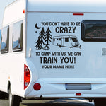 Custom Funny Camping Quote Gifts for Campers - Personalized Decal