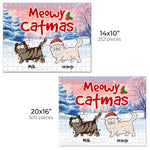 Custom Name Christmas Cat Gifts for Cat Lovers - Personalized Jigsaw Puzzle