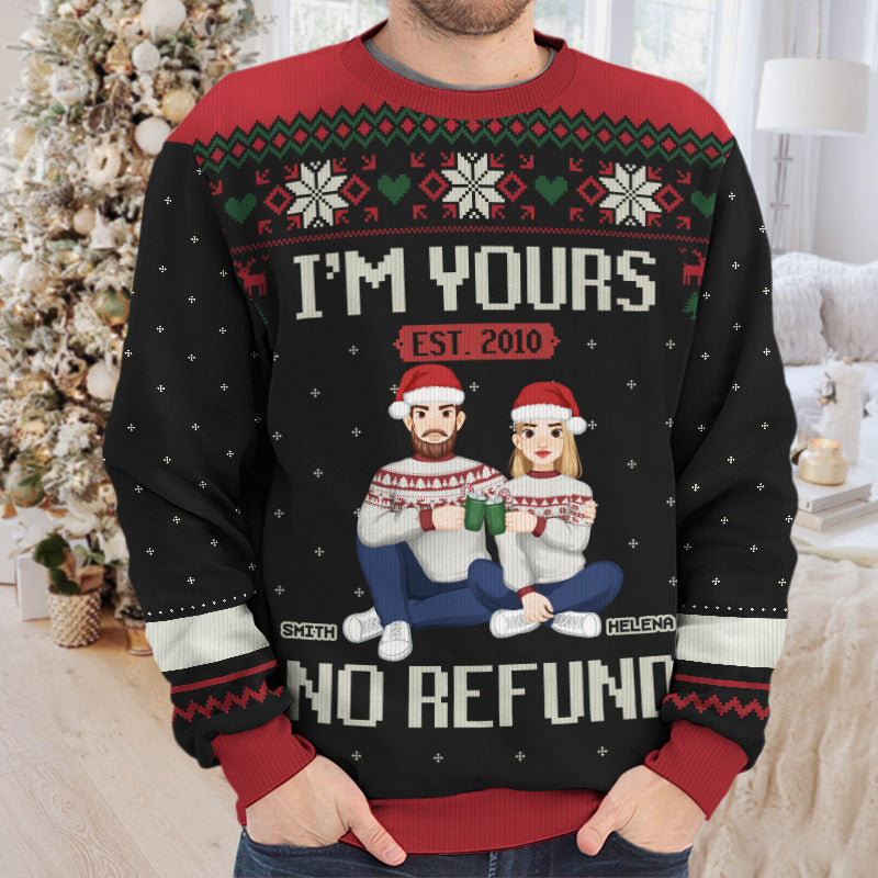 Custom Name Funny Christmas Couple Gifts - Personalized Sweatshirt