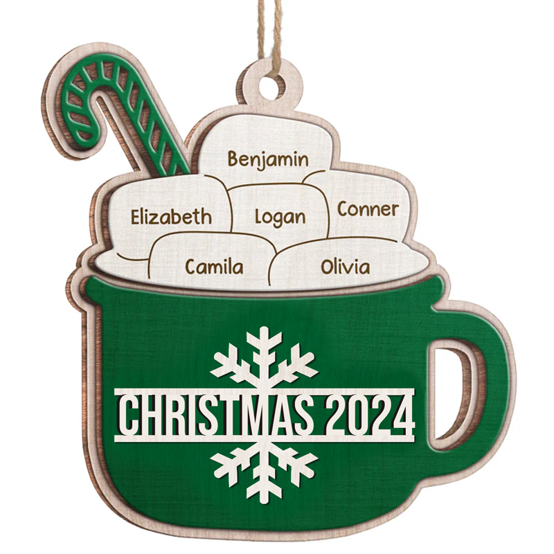 Sugar Cocoa Marshmallows Bring The Most Thrilling Experiences - Personalized Custom Marshmallow Shaped Acrylic, Wood Christmas Ornament - Gift For Family, Christmas Gift