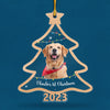 Custom Photo Merry Friendsmas - Dog & Cat Personalized Custom Ornament - Acrylic Custom Shaped - Christmas Gift For Pet Owners, Pet Lovers