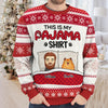 This Is My Pajama Shirt - Cat Personalized Custom Ugly Sweatshirt - Unisex Wool Jumper - Christmas Gift For Pet Owners, Pet Lovers