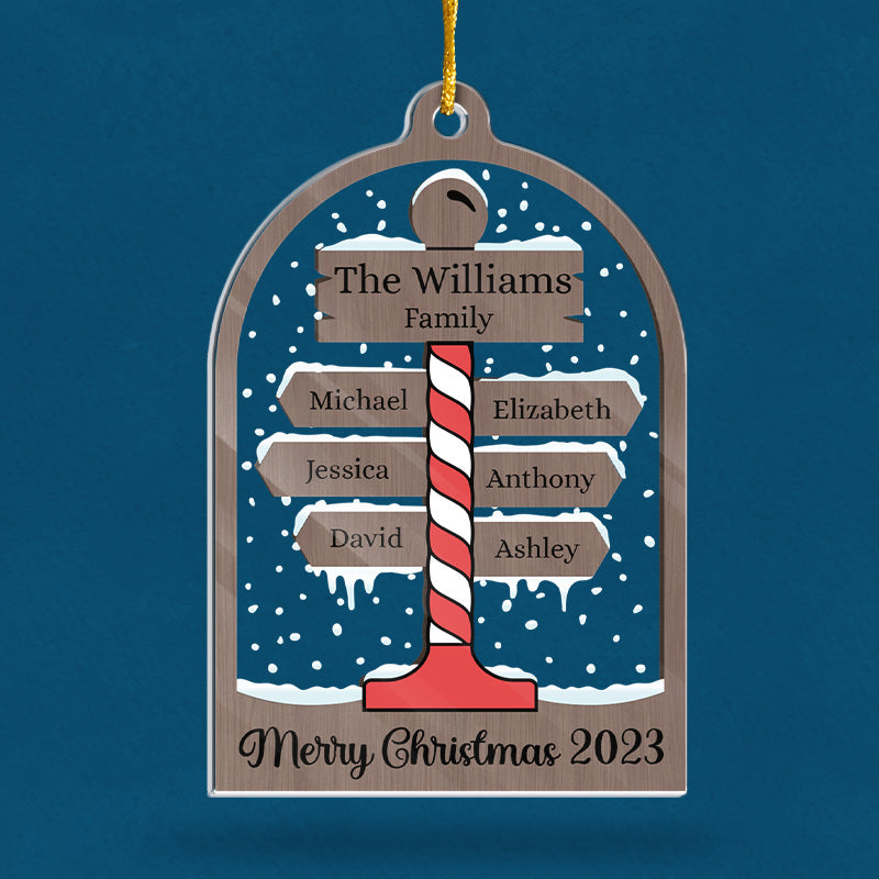 Custom Family Name Christmas Gifts - Personalized Ornament