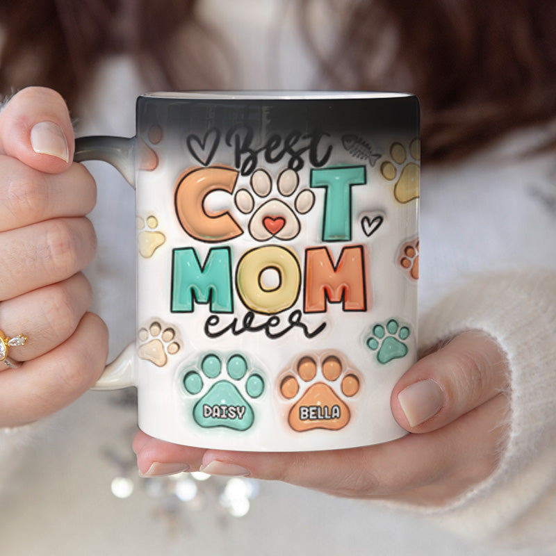 You're My Favorite Face To Lick - Dog & Cat Personalized Custom 3D Inflated Effect Printed  Color Changing Mug - Gift For Pet Owners, Pet Lovers