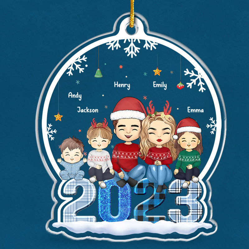 Let It Snow - Family Personalized Custom Ornament - Acrylic Custom Shaped - Christmas Gift For Family Members