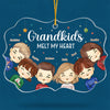 Grandkids Melt My Heart - Family Personalized Custom Ornament - Acrylic Benelux Shaped - Christmas Gift For Grandma