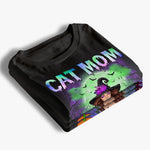Custom Name Halloween Cat Mom Gifts for Women - Personalized Apparel