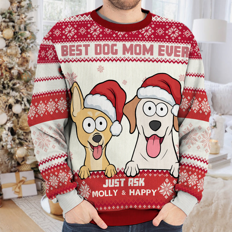Custom Name Christmas Dog Dad Gifts - Personalized Sweatshirt