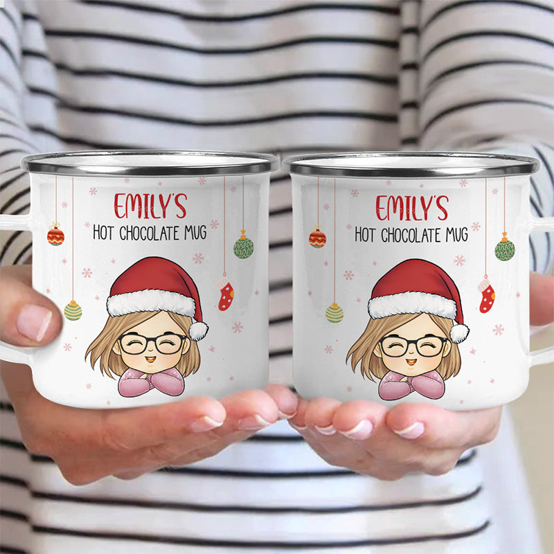 Custom Name Christmas Hot Chocolate Gifts - Personalized Camp Mug