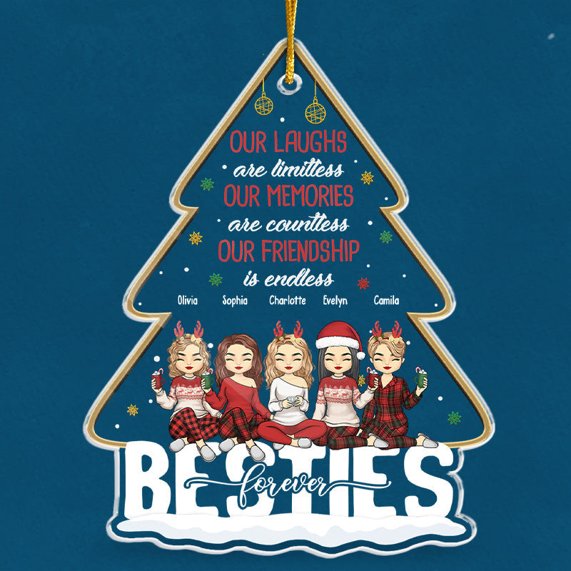Custom Name Christmas Gifts for Besties - Personalized Ornament